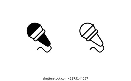 Mic icon design with white background stock illustration