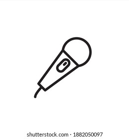 Mic icon. Electronic device theme icon design, outline icon style. Vector