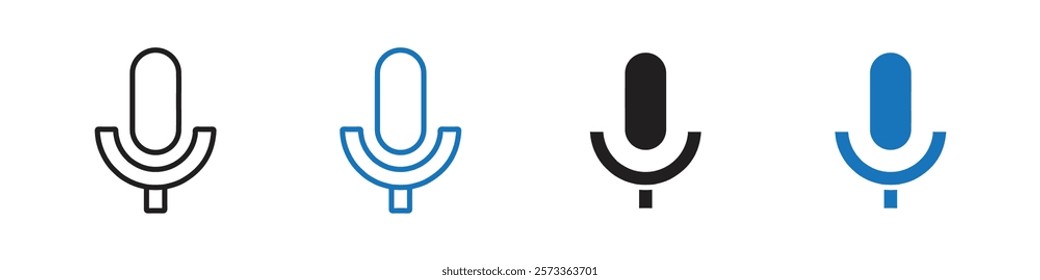 mic icon Flat line symbol