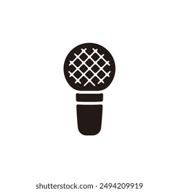 Mic icon. Flat silhouette version.	