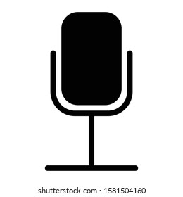 mic icon glyph vector design