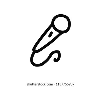 mic icon hand drawn design illustration,designed for web and app