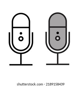 Diseño de vectores de Ilustración de Icono Mic