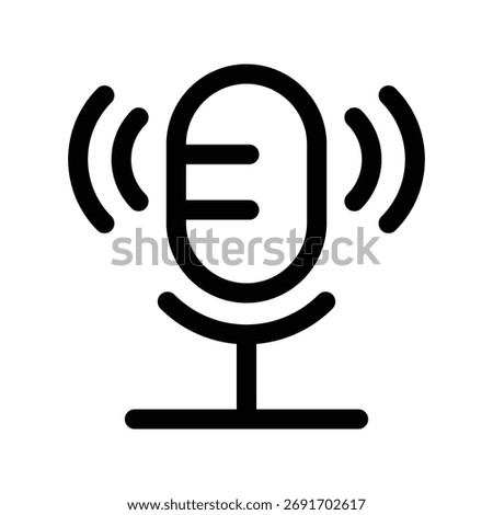 Mic icon illustration vector design template