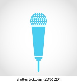 Mic Icon Isolated on White Background