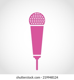 Mic Icon Isolated on White Background