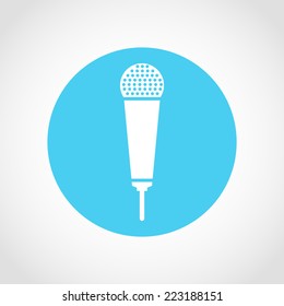 Mic Icon Isolated on White Background
