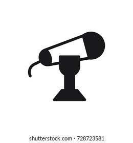 Mic icon logo design vector illustration