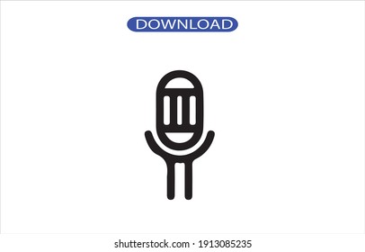 Mic icon or logo high resolution