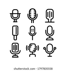 mic icon or logo isolated sign symbol vector illustration - Collection of high quality black style vector icons
