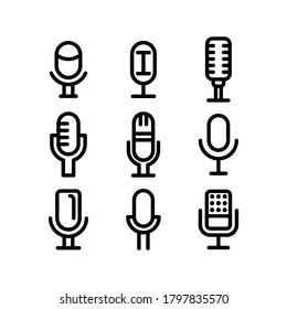 mic icon or logo isolated sign symbol vector illustration - Collection of high quality black style vector icons
