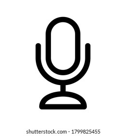 mic icon or logo isolated sign symbol vector illustration - high quality black style vector icons
