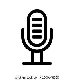 mic icon or logo isolated sign symbol vector illustration - high quality black style vector icons
