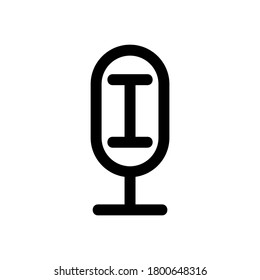 mic icon or logo isolated sign symbol vector illustration - high quality black style vector icons
