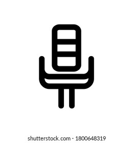 mic icon or logo isolated sign symbol vector illustration - high quality black style vector icons
