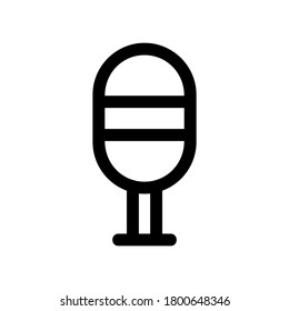 mic icon or logo isolated sign symbol vector illustration - high quality black style vector icons
