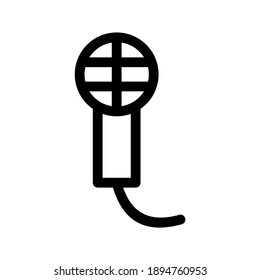 Icono de micrófono o logotipo símbolo de signo aislado ilustración vectorial - iconos vectoriales de estilo negro de alta calidad
