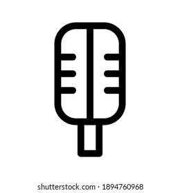 Icono de micrófono o logotipo símbolo de signo aislado ilustración vectorial - iconos vectoriales de estilo negro de alta calidad

