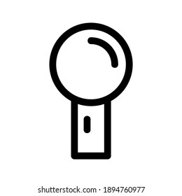 Icono de micrófono o logotipo símbolo de signo aislado ilustración vectorial - iconos vectoriales de estilo negro de alta calidad
