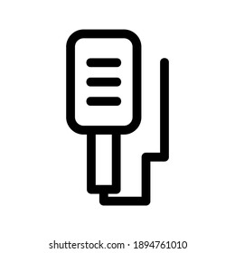 Icono de micrófono o logotipo símbolo de signo aislado ilustración vectorial - iconos vectoriales de estilo negro de alta calidad
