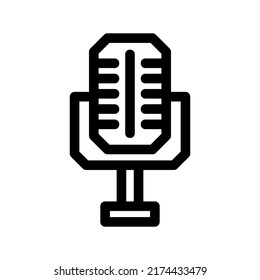 mic icon or logo isolated sign symbol vector illustration - high quality black style vector icons

