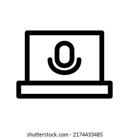 Icono de micrófono o logotipo símbolo de signo aislado ilustración vectorial - iconos vectoriales de estilo negro de alta calidad

