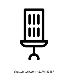 Icono de micrófono o logotipo símbolo de signo aislado ilustración vectorial - iconos vectoriales de estilo negro de alta calidad
