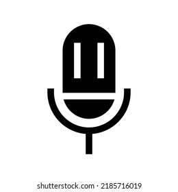 mic icon or logo isolated sign symbol vector illustration - high quality black style vector icons
