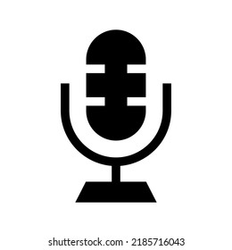 mic icon or logo isolated sign symbol vector illustration - high quality black style vector icons
