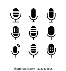mic icon or logo isolated sign symbol vector illustration - Collection of high quality black style vector icons
