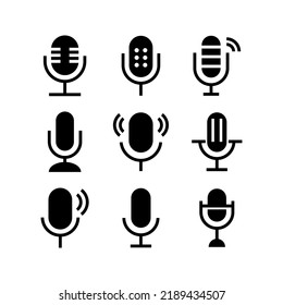 mic icon or logo isolated sign symbol vector illustration - Collection of high quality black style vector icons
