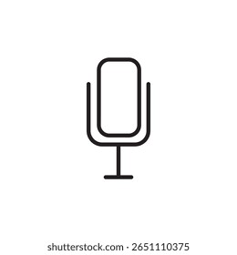 ícone de microfone ou logotipo símbolo isolado vetor de símbolo, ilustração de linha para web e app..eps
