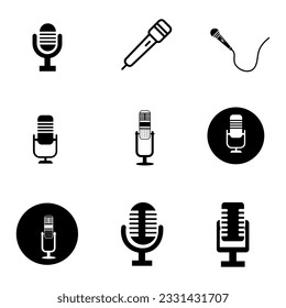 Mic icon or logo set, Microphone icon,vector illustration..eps