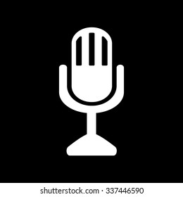 The mic icon. Microphone symbol. Flat Vector illustration