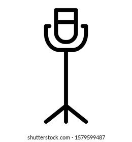 mic icon outline vector design