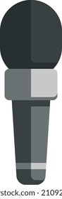 Icono de micrófono. Micrófono de cantante proffesional. Dispositivo de grabación de audio