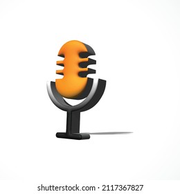 mic icon render vector illustration