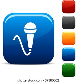 Mic icon set. Vector illustration.