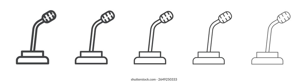 ícone de microfone símbolo simples coleção ilustração