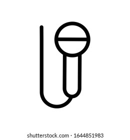 Mic icon with trendy style lines. vector illustration