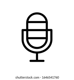 Mic icon with trendy style lines. vector illustration. 06