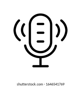  Icono de micrófono con líneas de estilo moderno.ilustración vectorial. 08
