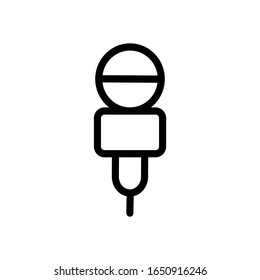 Mic icon with trendy style lines. vector illustration. 07