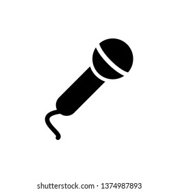 Black Mic Icon Vector Illustration Template Stock Vector (Royalty Free ...