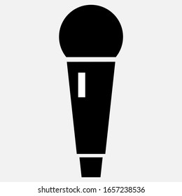 vector de icono de micrófono, color negro