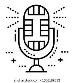 Mic icon vector design 