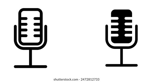 Plantilla de diseño de Vector de icono de micrófono