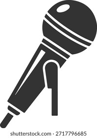 Ilustración vectorial del icono del micrófono, símbolo del audio del micrófono para la grabación de voz, el podcast, la música, el streaming y la comunicación en estilo moderno del diseño plano