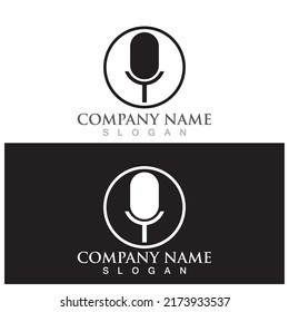 mic icon vector illustration template design
