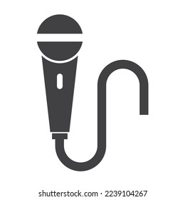 mic icon vector illustration white background